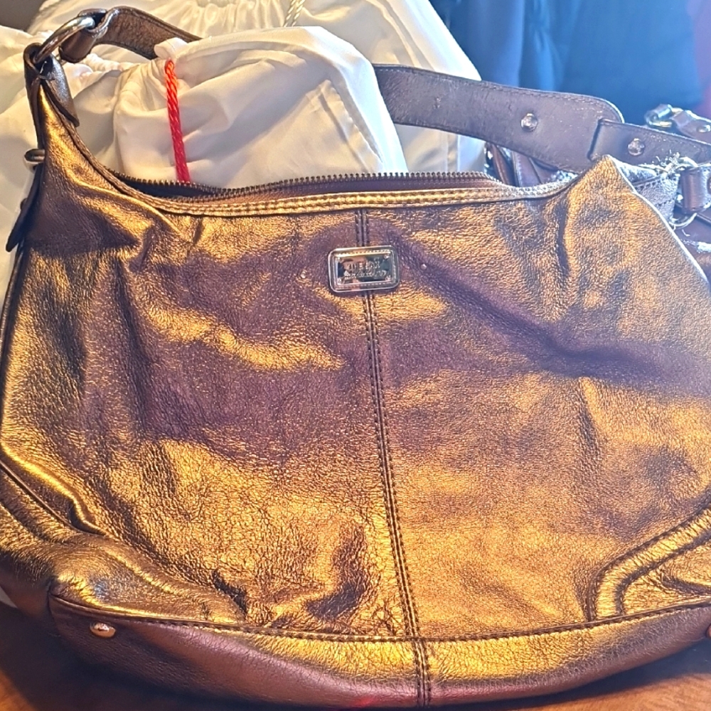 The Sak Gold Leather Hobo Bag